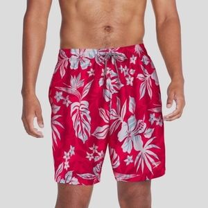 Speedo Men's Red Floral Swim Shorts